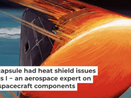 As this illustration of the Apollo VIII command module reentering Earth shows, heat shields protect the crew capsule from high temperatures. NASA Johnson Space Center